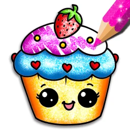 Ícone de Cupcakes Coloring Book Glitter