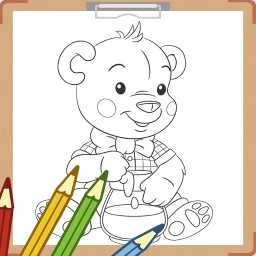Teddy Bear Coloring Book