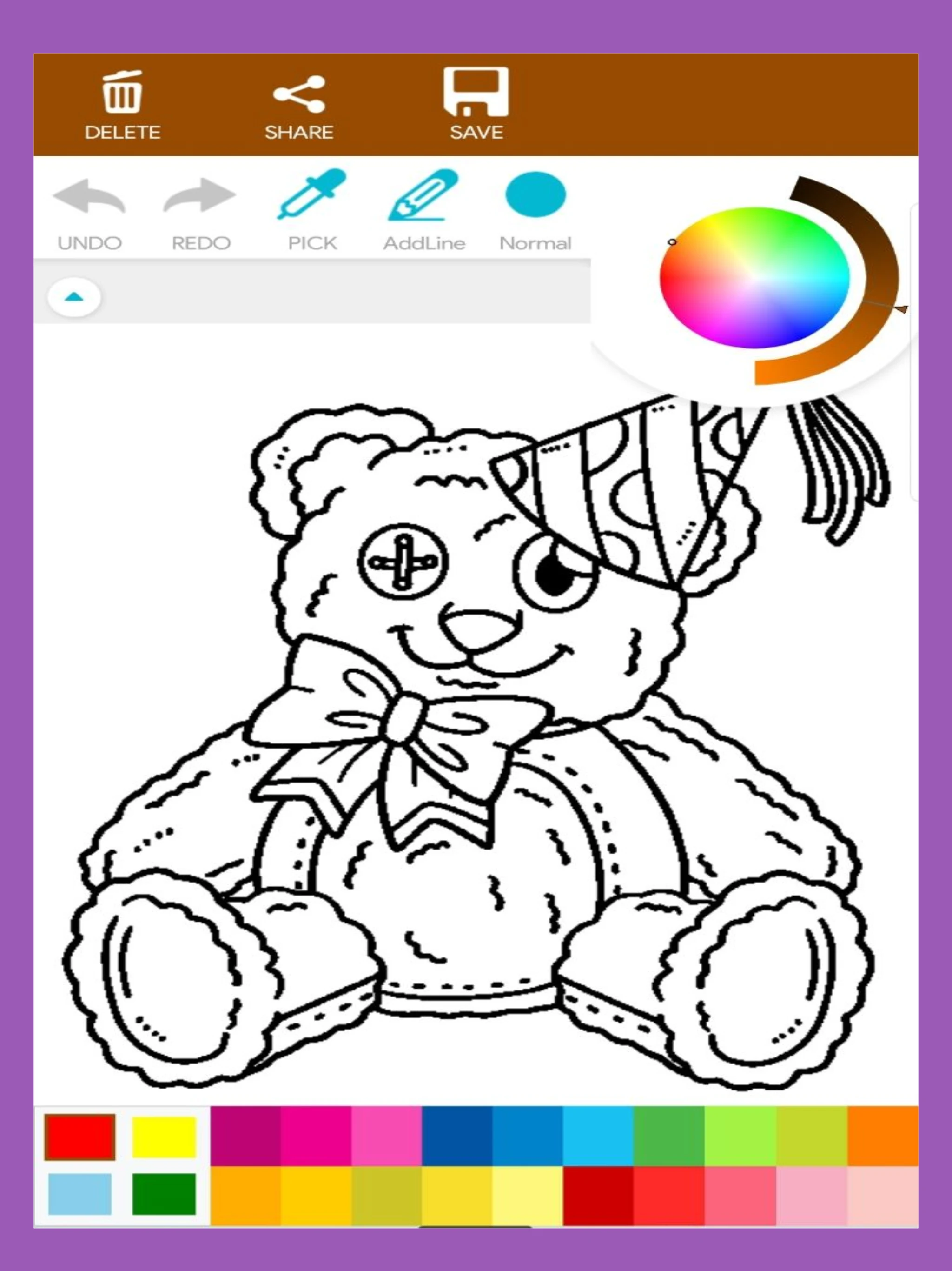 Teddy Bear Coloring Book screenshot