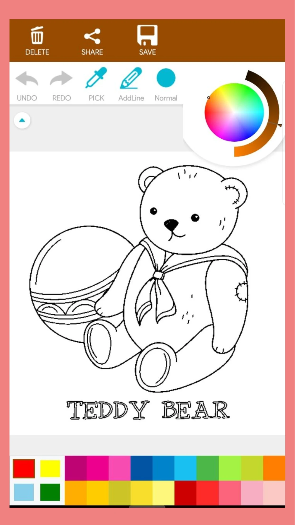 Teddy Bear Coloring Book screenshot