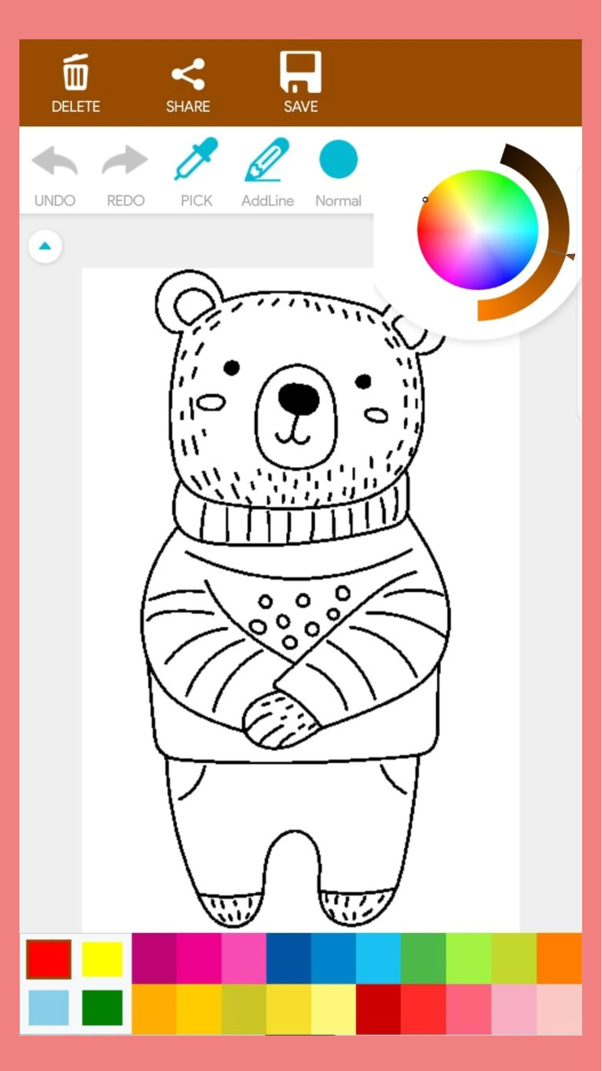 Teddy Bear Coloring Book screenshot