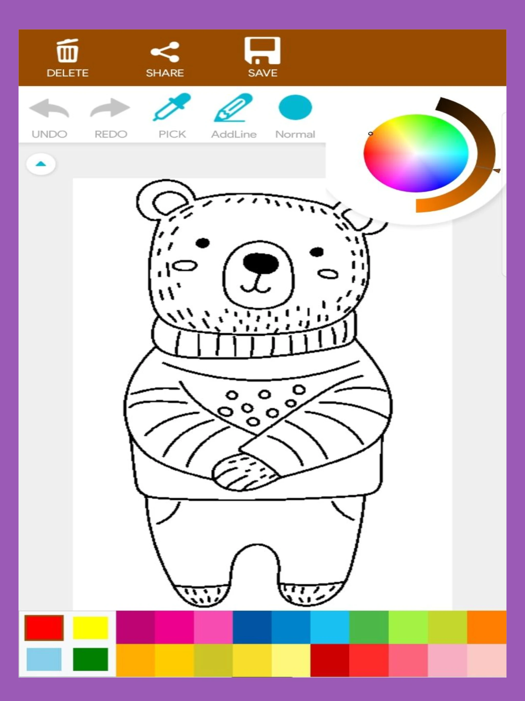 Teddy Bear Coloring Book screenshot
